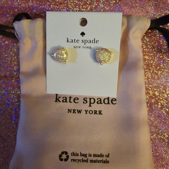 Kate Spade Opal Glitter stud earrings! Rise and Shine! - Picture 11 of 12